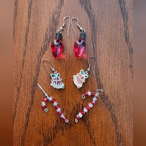 Vintage Christmas Earrings Set